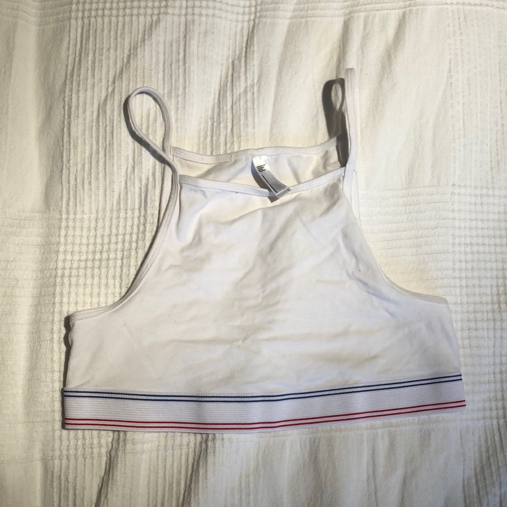 American Apparel Cotton High Neck Bralette